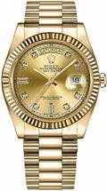 Rolex Day-Date 41mm 18K Yellow Gold Champagne Diamond Dial Ref. 218238