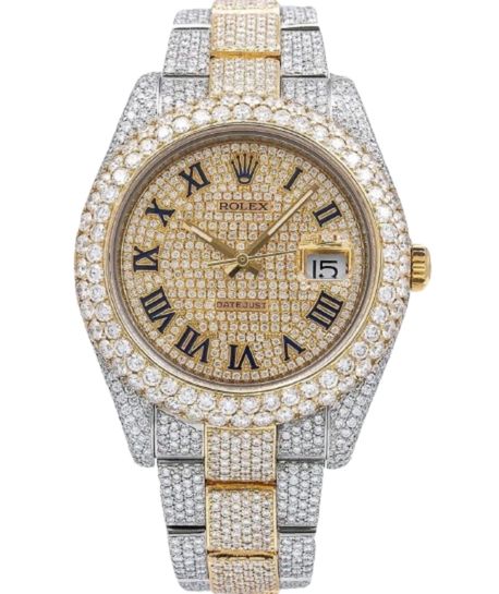 Rolex Datejust 41mm Two-Tone 18K Yellow Gold & Steel Roman Diamond Dial Ref. 126300