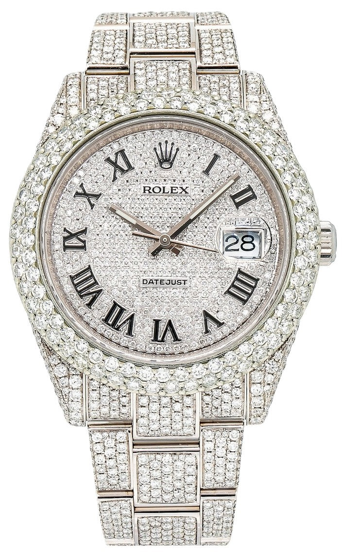 Rolex Datejust 41mm Stainless Steel Roman Diamond Dial Ref. 126300