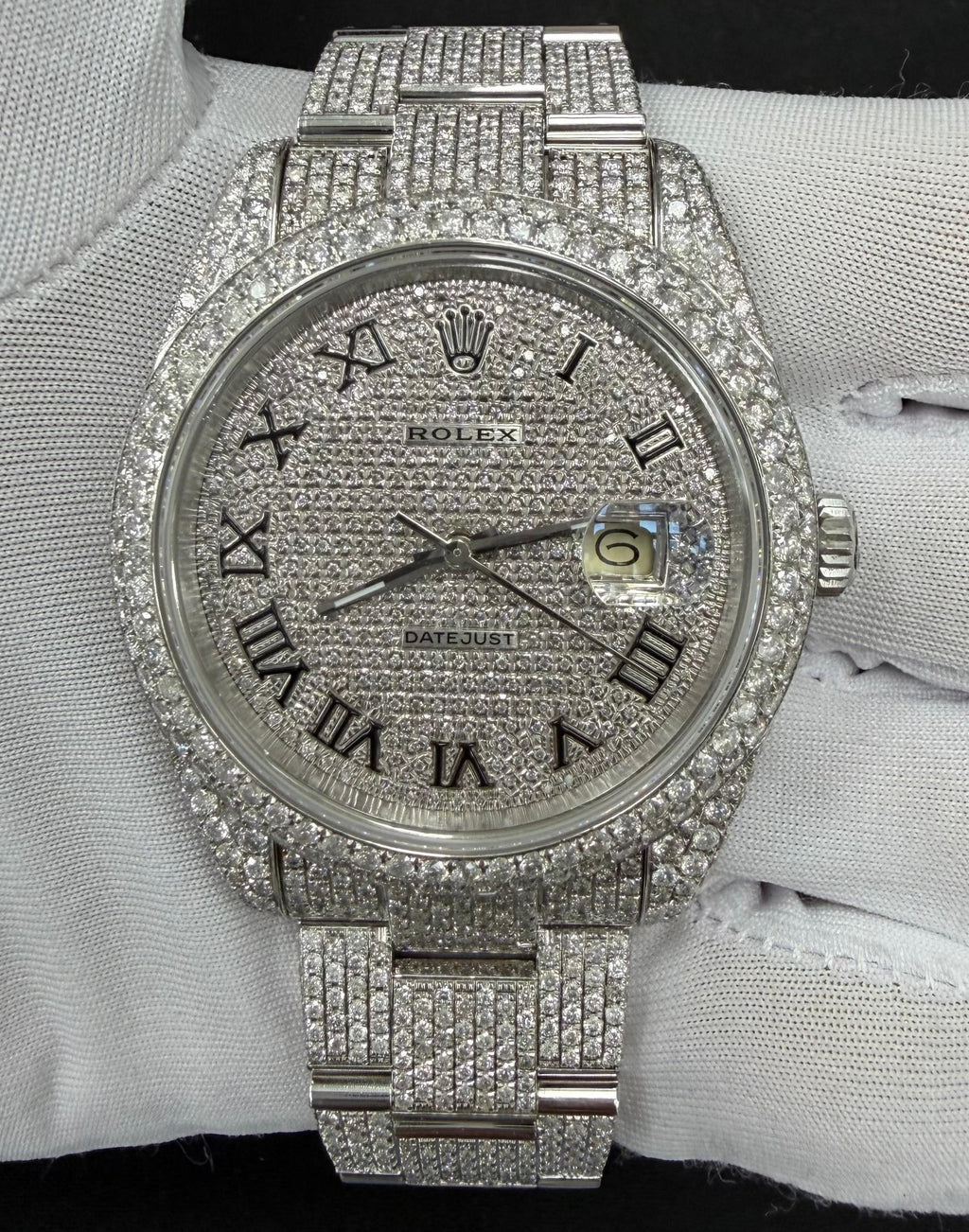 Rolex Datejust 41mm Stainless Steel Roman Diamond Dial Ref. 126300