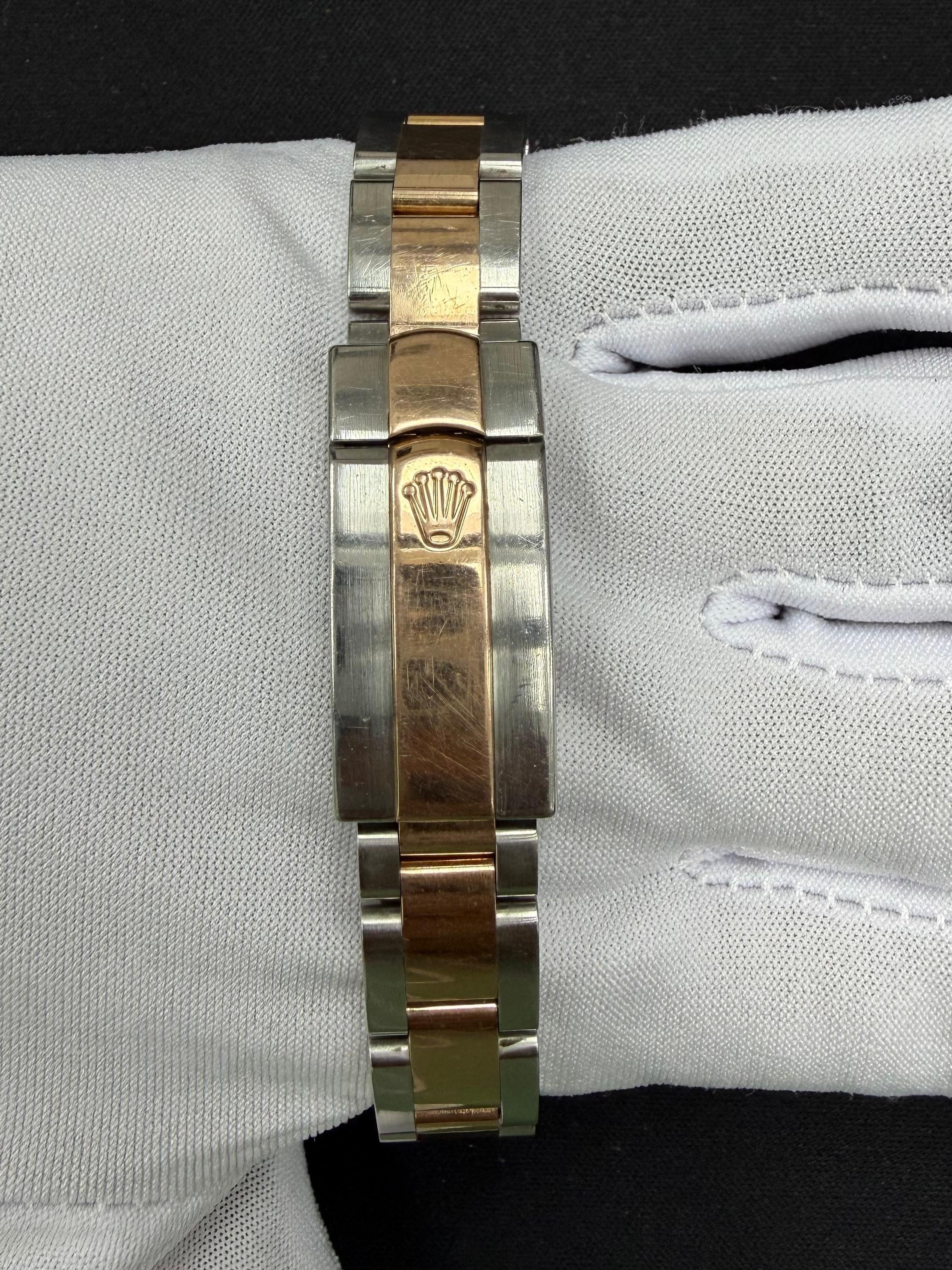 Rolex Lady Date Just 26mm Two-Tone 18K Rose Gold & Steel Silver Diamond Dial Ref. 179171
