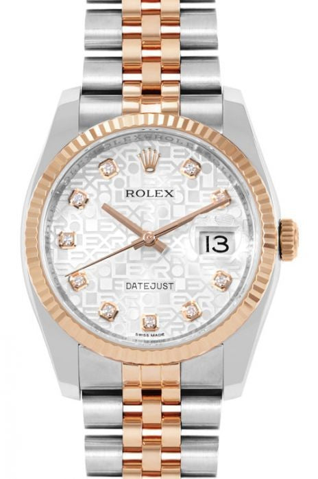 Rolex Datejust 31mm Two-Tone 18K Rose Gold & Steel White Diamond Dial Ref. 178271