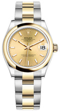 Rolex Datejust 36mm Two-Tone 18K Yellow Gold & Steel Champagne Dial Ref. 116203