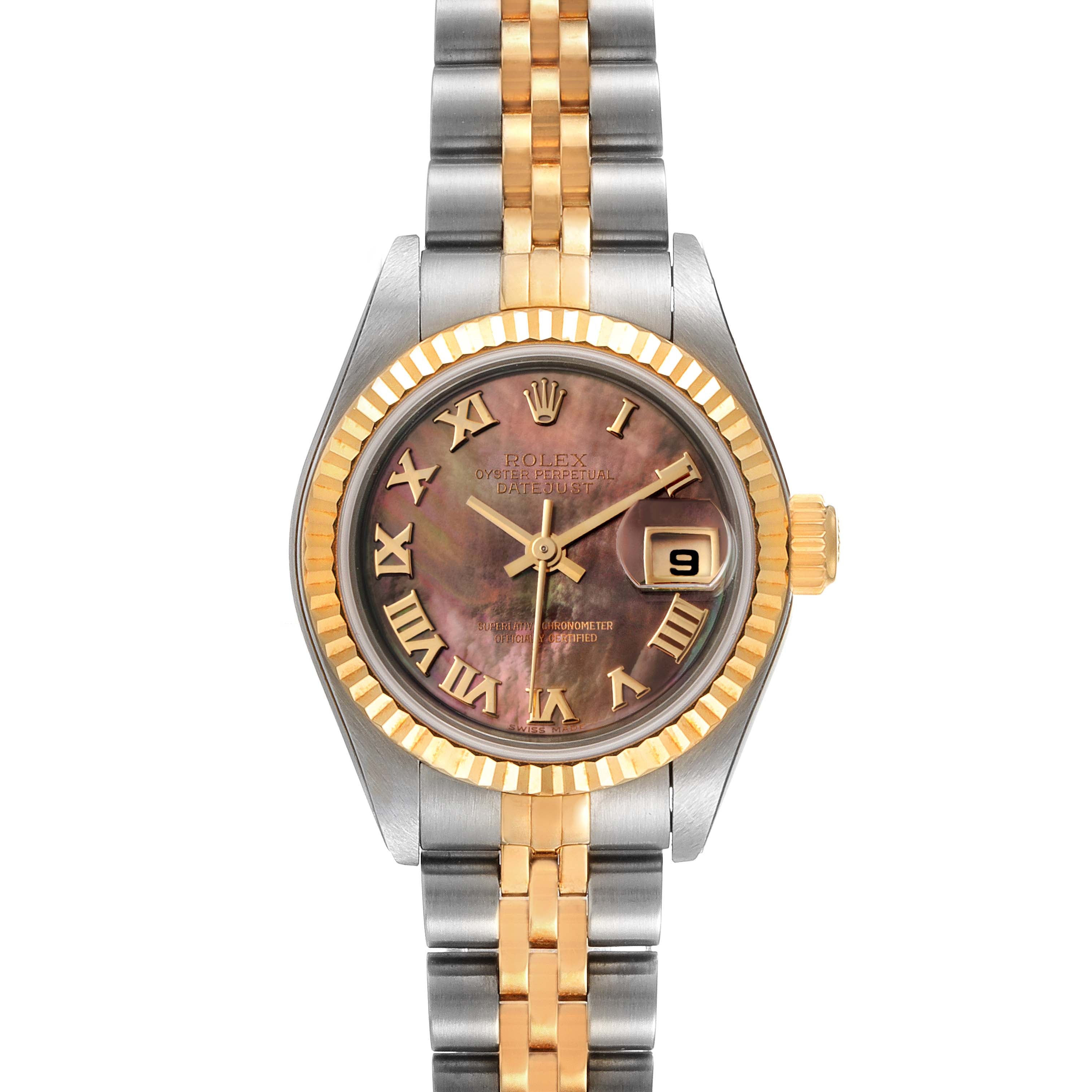 Rolex Lady Date Just 26mm Two-Tone 18K Yellow Gold & Steel MOP Roman Dial Ref. 179171