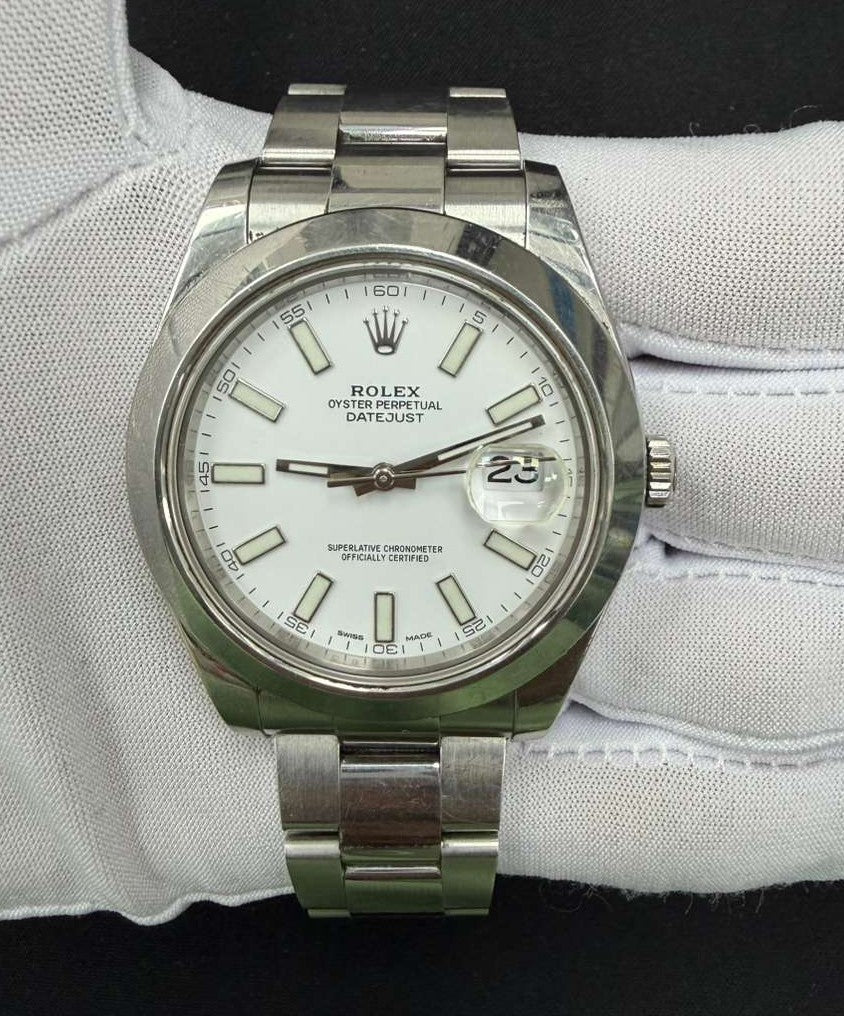 Rolex Datejust II 41mm Stainless Steel White Dial Ref. 116300