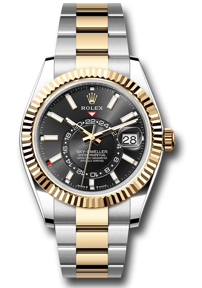 Rolex Sky Dweller 42mm Two-Tone 18K Yellow Gold & Steel Black Dial Ref. 336933