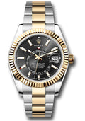 Rolex Sky Dweller 42mm Two-Tone 18K Yellow Gold & Steel Black Dial Ref. 336933
