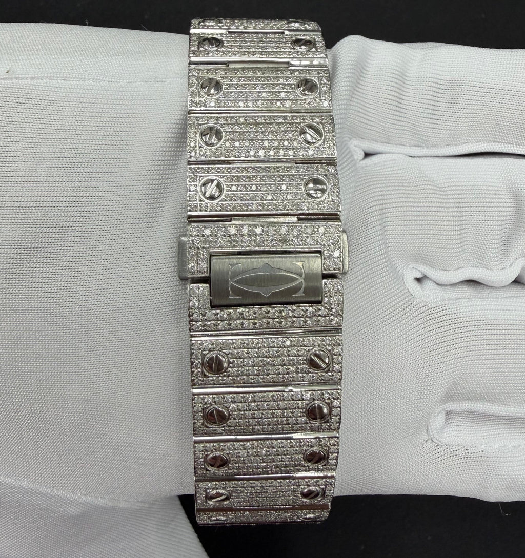 Cartier Santos 40mm Two-Tone 18K Yellow Gold & Steel Roman Diamond Dial Ref. WSSA0009