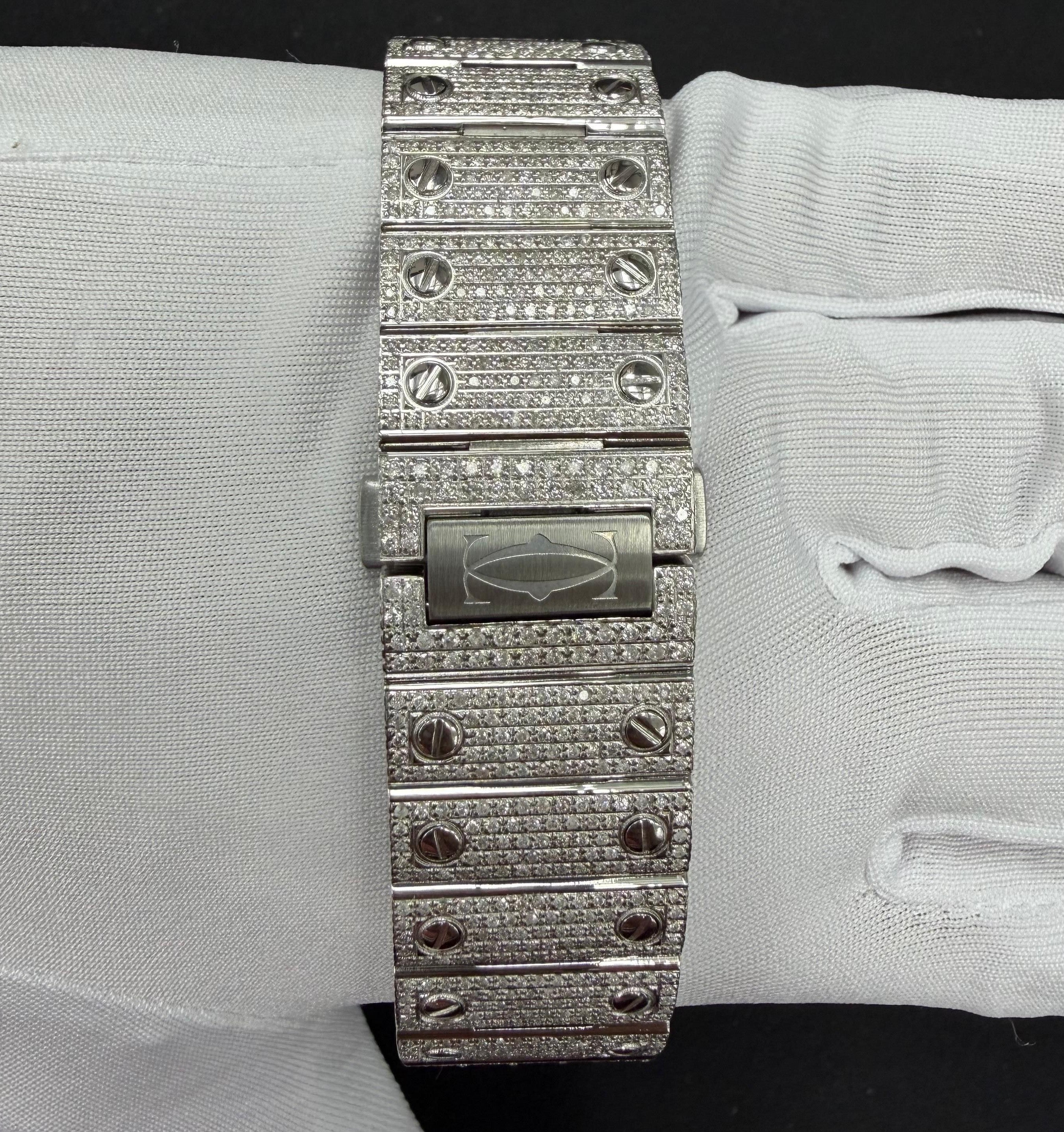 Cartier Santos 40mm Two-Tone 18K Yellow Gold & Steel Roman Diamond Dial Ref. WSSA0009