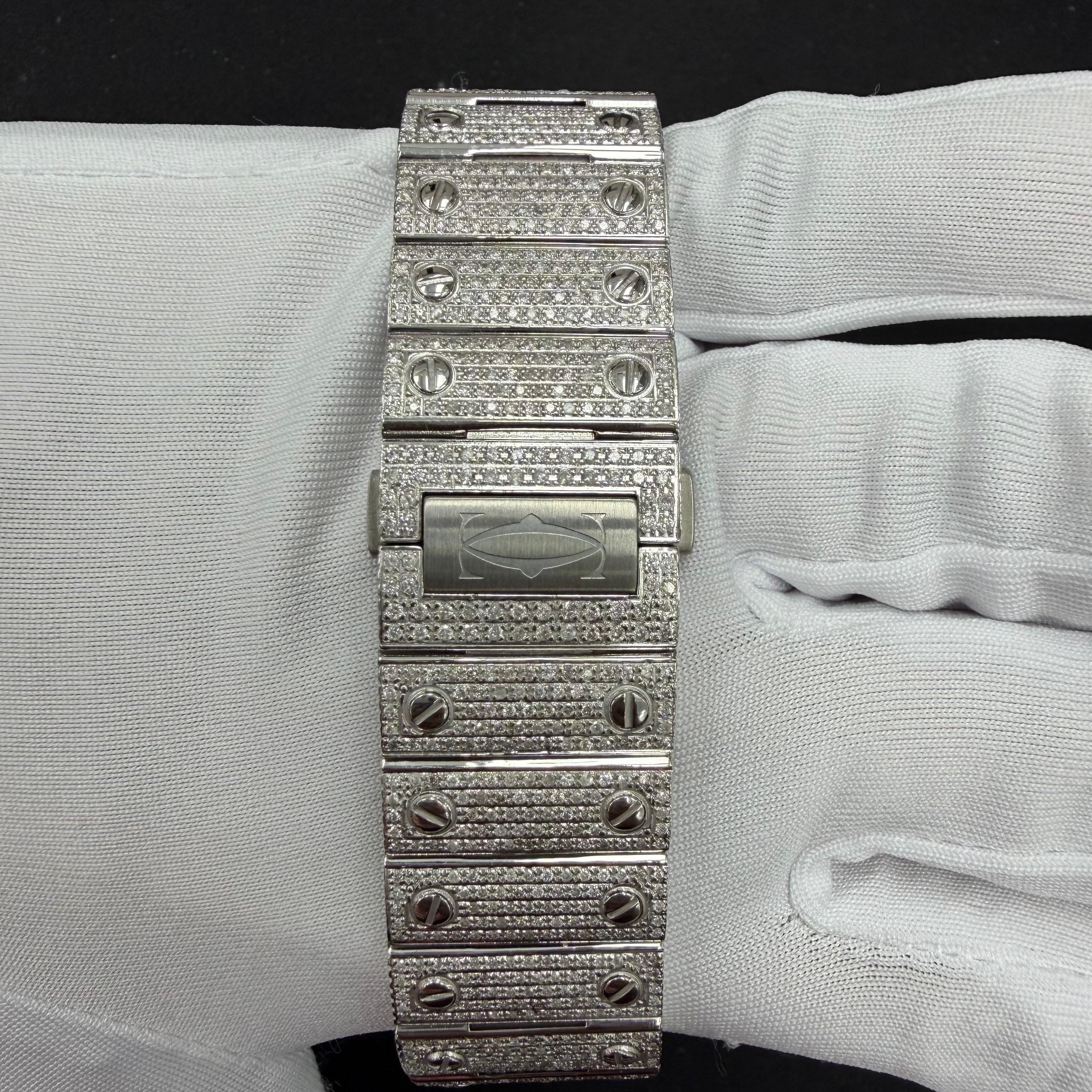 Cartier Santos 40mm Two-Tone 18K Yellow Gold & Steel Roman Diamond Dial Ref. WSSA0009