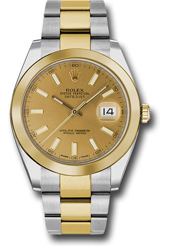 Rolex Datejust 41mm Two-Tone 18K Yellow Gold & Steel Champagne Dial Ref. 126303