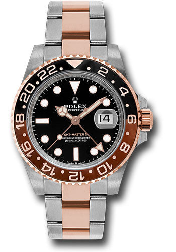 Rolex GMT Master II 40mm Two-Tone 18K Rose Gold & Steel Black Dial Ref. 126711CHNR