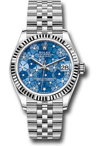 Rolex Datejust 34mm Stainless Steel Blue Azzuro Dial