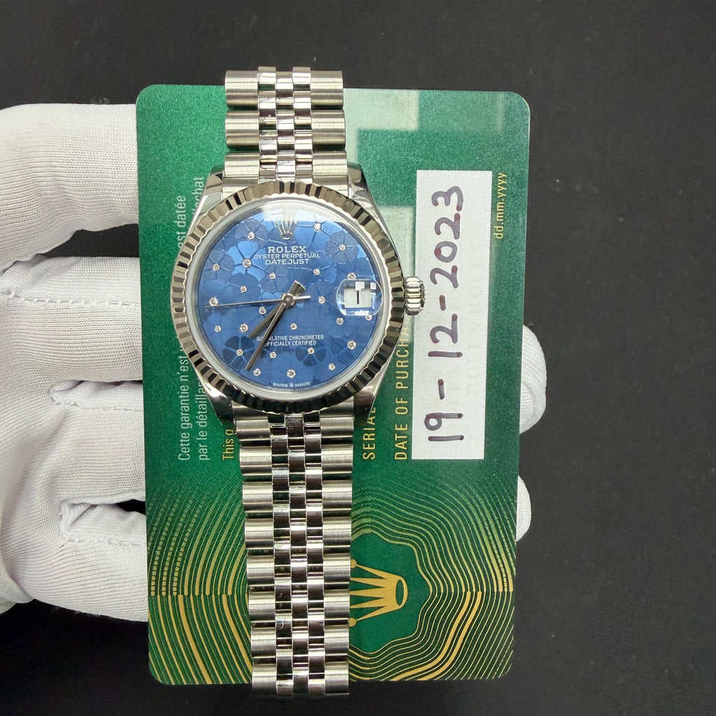 Rolex Datejust 34mm Stainless Steel Blue Azzuro Dial