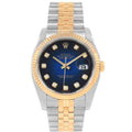 Rolex Datejust 36mm Two-Tone 18K Yellow Gold & Steel Blue Ombre Diamond Dial
