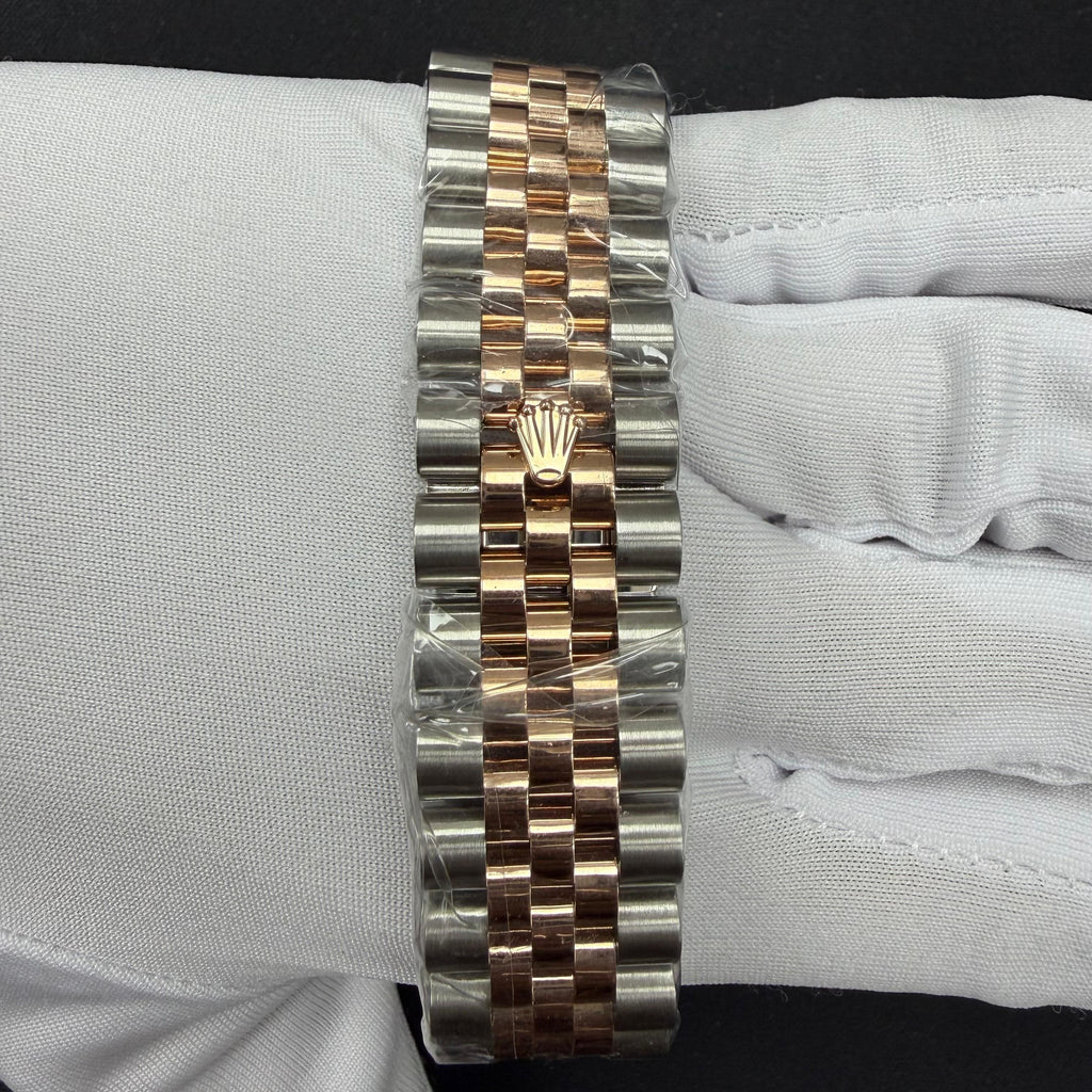 Rolex Datejust 36mm Two-Tone 18K Rose Gold & Steel Chocolate Floral Diamond Dial Ref. 116231