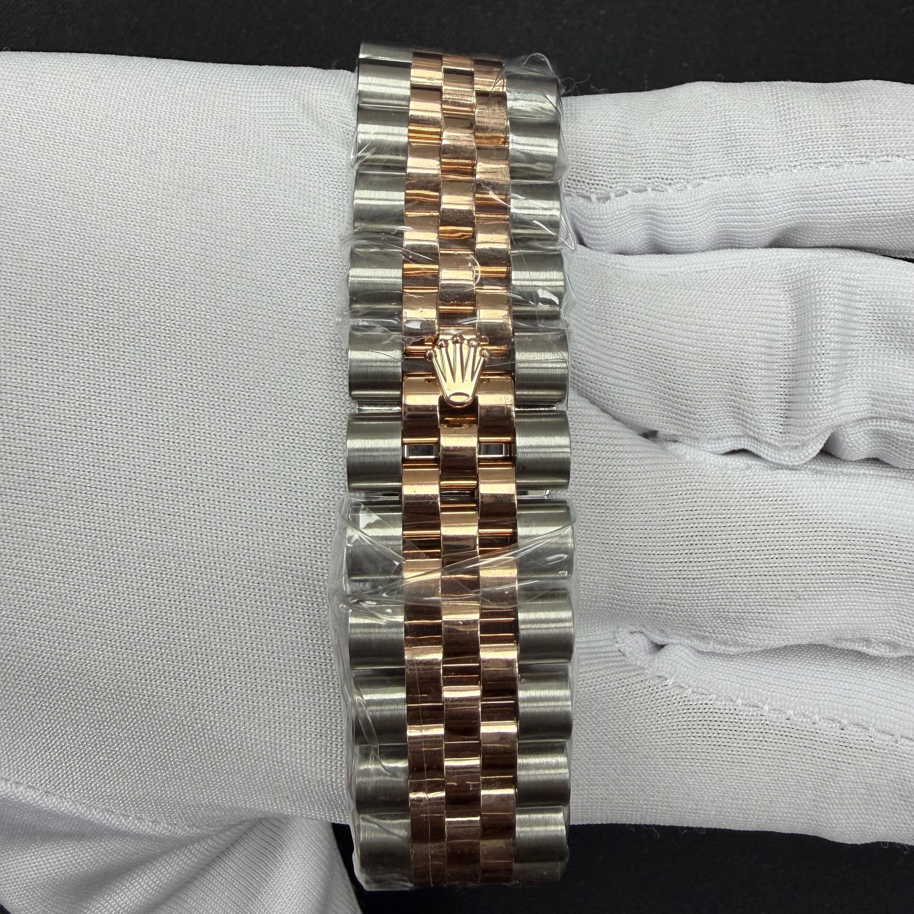 Rolex Datejust 36mm Two-Tone 18K Rose Gold & Steel Chocolate Floral Diamond Dial Ref. 116231