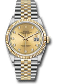Rolex Datejust 36mm Two-Tone 18K Yellow Gold & Steel Champagne Diamond Dial Ref. 116233