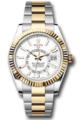 Rolex Sky Dweller 42mm Two-Tone 18K Yellow Gold & Steel White Dial Ref. 326933