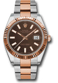 Rolex Datejust 41mm Two-Tone 18K Rose Gold & Steel Chocolate Dial Ref. 126331