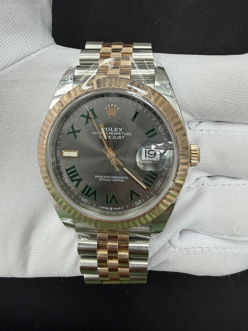 Rolex Datejust 41mm Two-Tone 18K Rose Gold & Steel Wimbledon Dial Ref. 126331