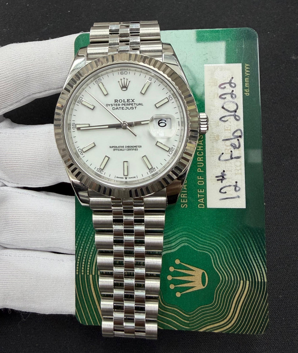 Rolex Datejust 41mm Stainless Steel White Dial Ref. 126334