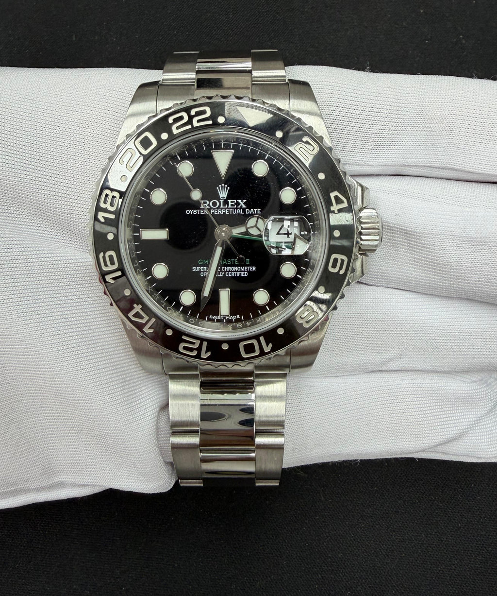 Rolex GMT Master II 40mm Stainless Steel Black Dial Ref. 116710LN