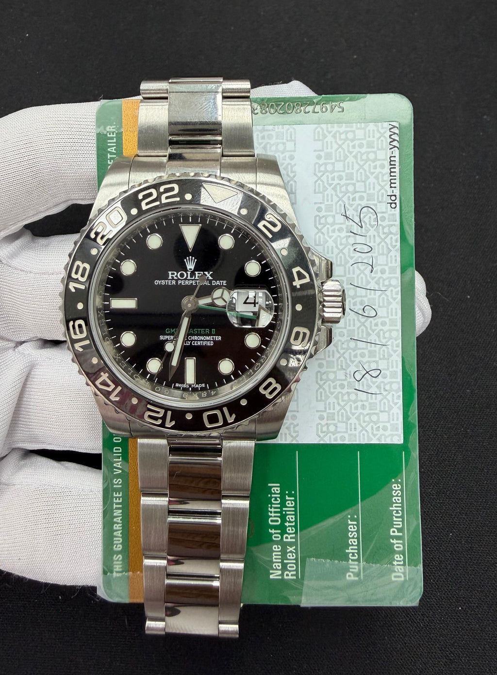 Rolex GMT Master II 40mm Stainless Steel Black Dial Ref. 116710LN