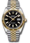 Rolex Datejust 41mm Two-Tone 18K Yellow Gold & Steel Black Dial Ref. 126333