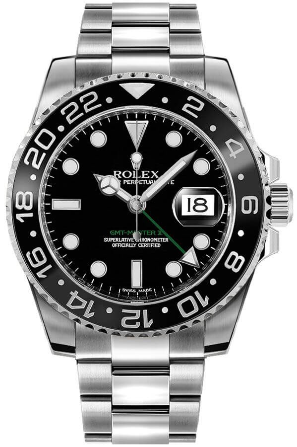 Rolex GMT Master II 40mm Stainless Steel Black Dial Ref. 116710LN
