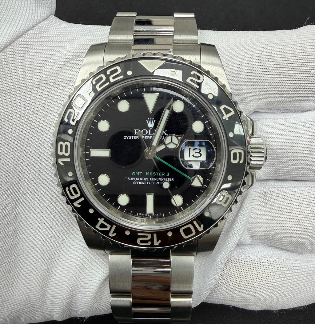Rolex GMT Master II 40mm Stainless Steel Black Dial Ref. 116710LN