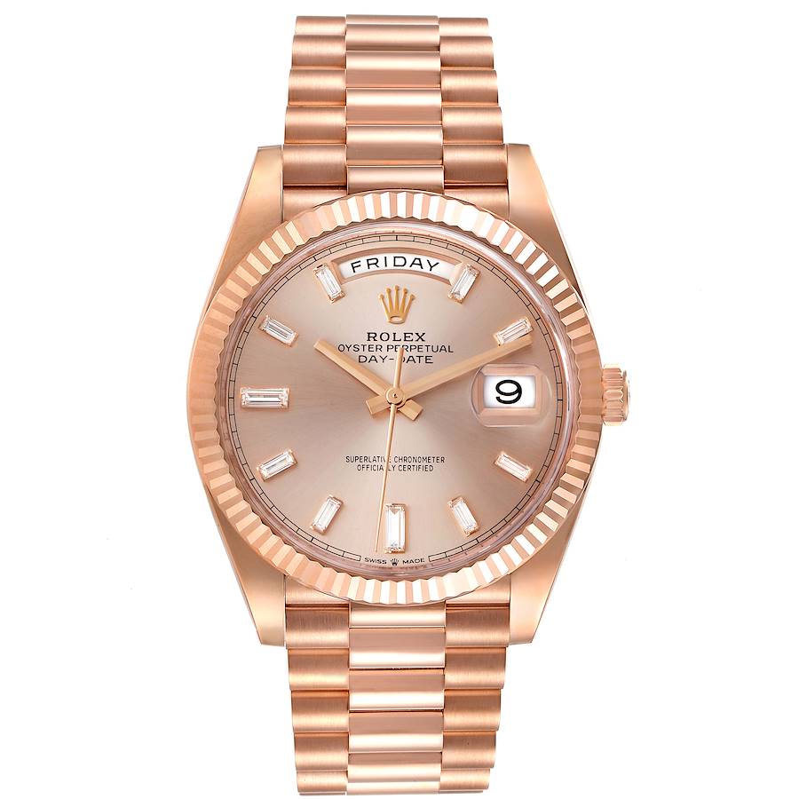 Rolex Day-Date II 41mm 18K Rose Gold Pink Diamond Dial Ref. 218235