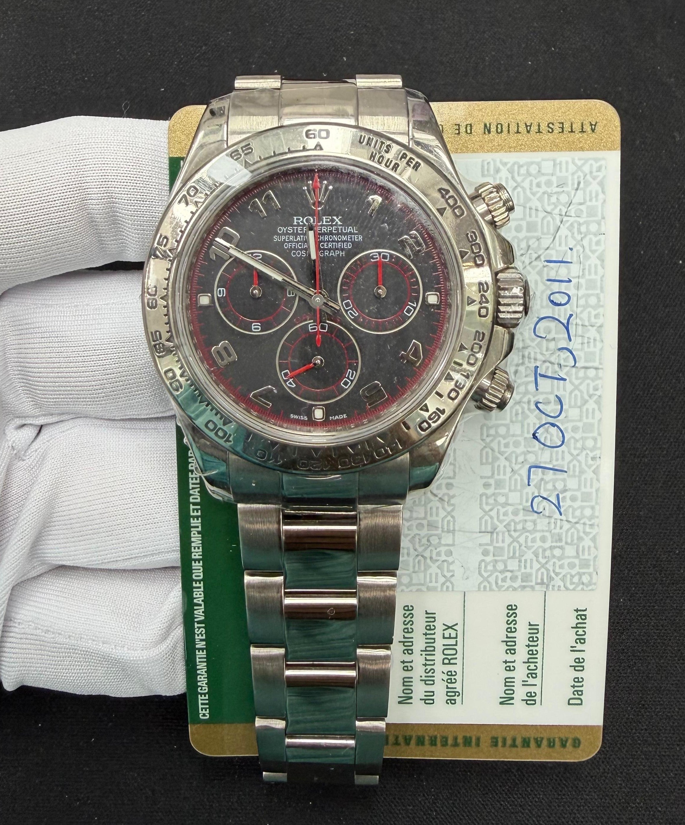 Rolex Daytona 40mm 18K White Gold Black Dial Ref. 116509