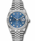 Rolex Datejust 36mm Stainless Steel Blue Diamond Dial Ref. 126234