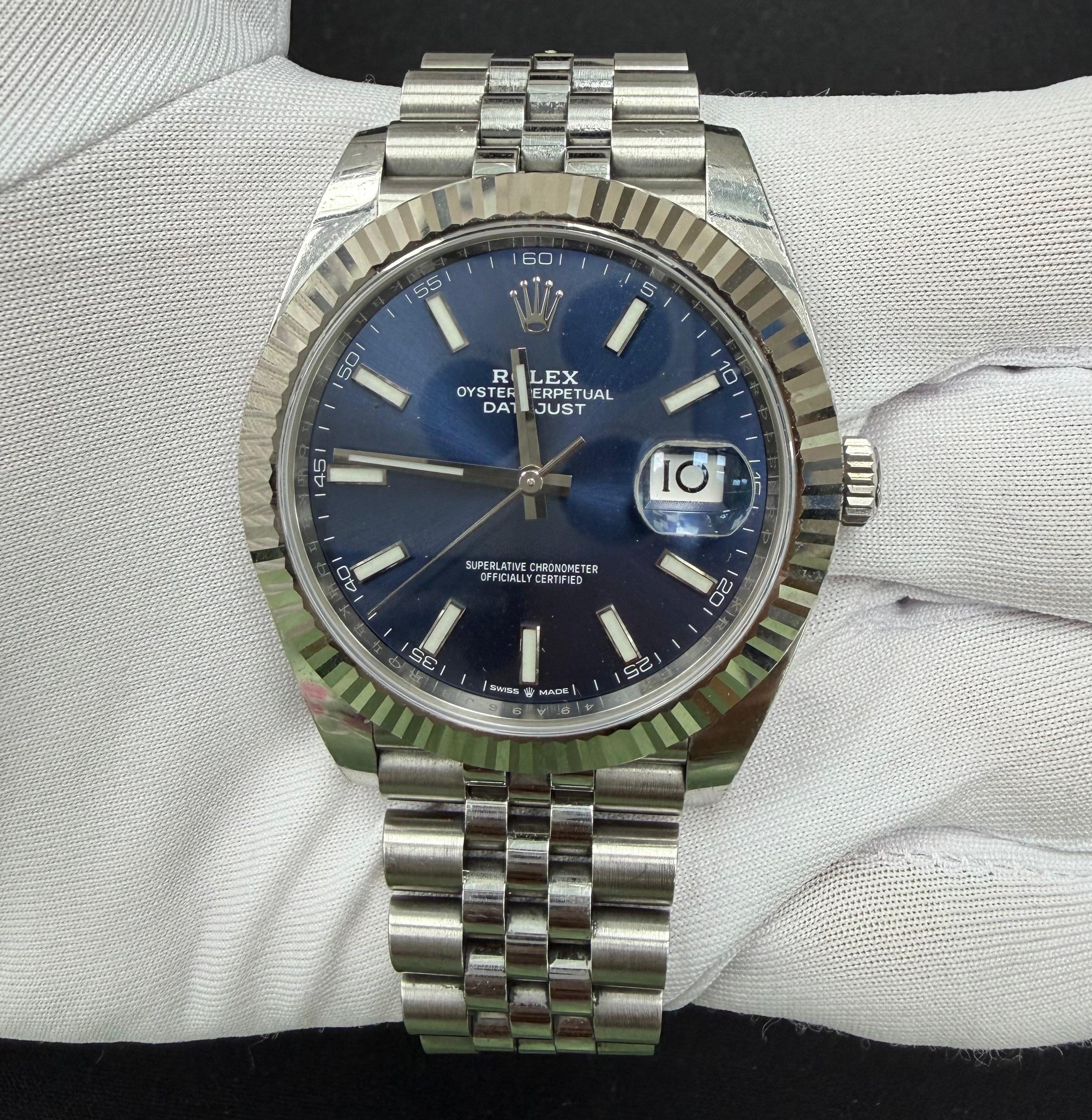 Rolex Datejust 41mm Stainless Steel Blue Dial Ref. 126334