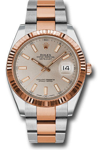 Rolex Datejust 41mm Two-Tone 18K Rose Gold & Steel Sundust Dial Ref. 126331
