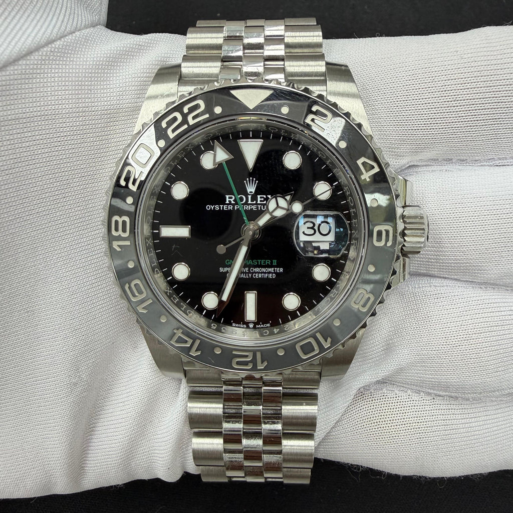 Rolex GMT Master II 40mm Stainless Steel Black Dial Ref. 126710GRNR