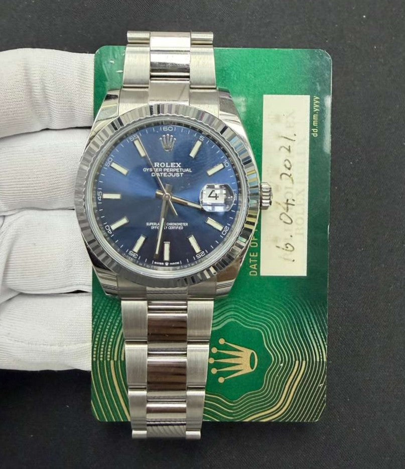 Rolex Datejust 41mm Stainless Steel Blue Dial Ref. 126334