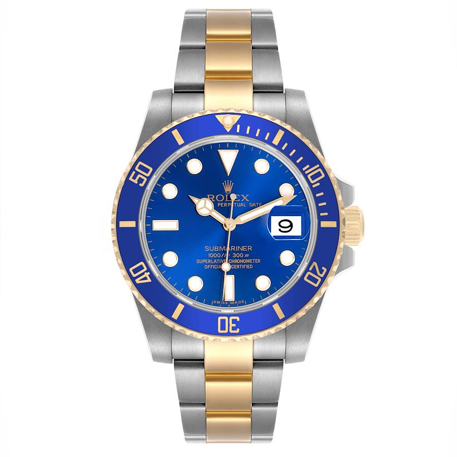 Rolex Submariner Date 40mm Two-Tone 18K Yellow Gold & Steel Blue Dial Ref. 116613LB