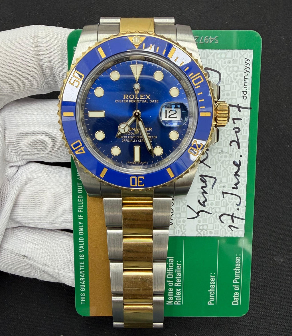 Rolex Submariner Date 40mm Two-Tone 18K Yellow Gold & Steel Blue Dial Ref. 116613LB