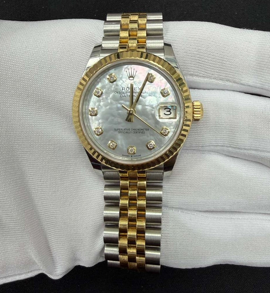 Rolex Datejust 31mm Two-Tone 18K Yellow Gold & Steel MOP Diamond Dial Ref. 278273