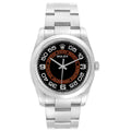 Rolex Oyster Perpetual 36mm Stainless Steel Black Orange Concentric Dial Ref. 116000