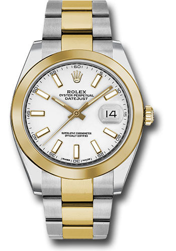 Rolex Datejust 41mm Two-Tone 18K Yellow Gold & Steel White Dial Ref. 126303