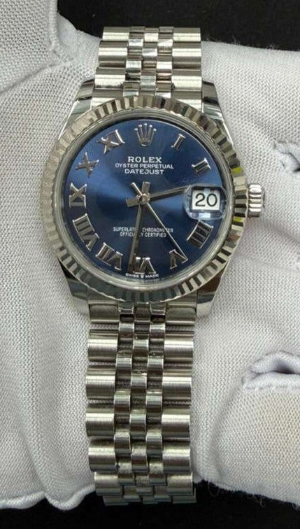 Rolex Datejust 31mm Stainless Steel Blue Roman Dial Ref. 278274