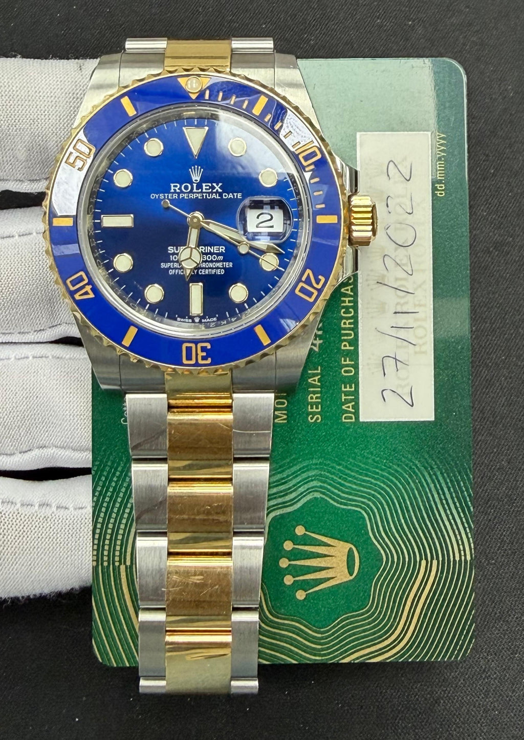 Rolex Submariner Date 41mm Two-Tone 18K Yellow Gold & Steel Blue Dial Ref. 126613LB