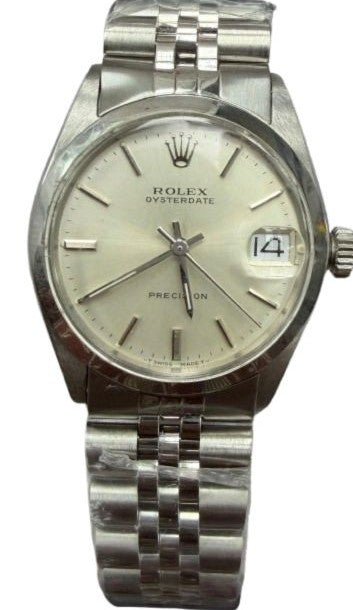 Rolex Oysterdate 34mm Stainless Steel Silver Dial
