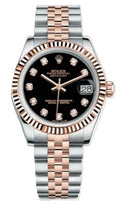 Rolex Datejust 31mm Two-Tone 18K Rose Gold & Steel Black Diamond Dial Ref. 178271