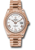 Rolex Day-Date 40mm 18K Rose Gold White Roman Dial Ref. 228235
