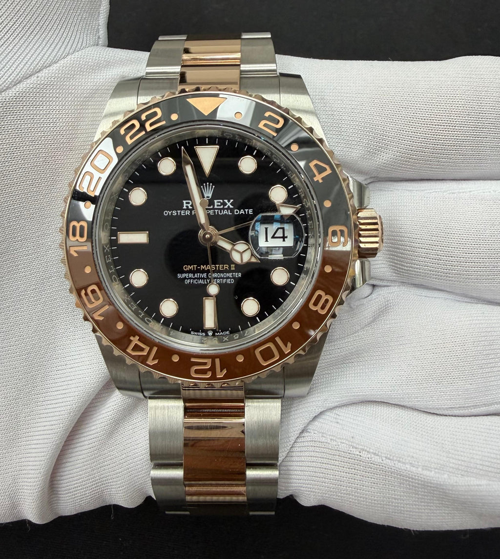 Rolex GMT Master II 40mm Two-Tone 18K Rose Gold & Steel Black Dial Ref. 126711CHNR