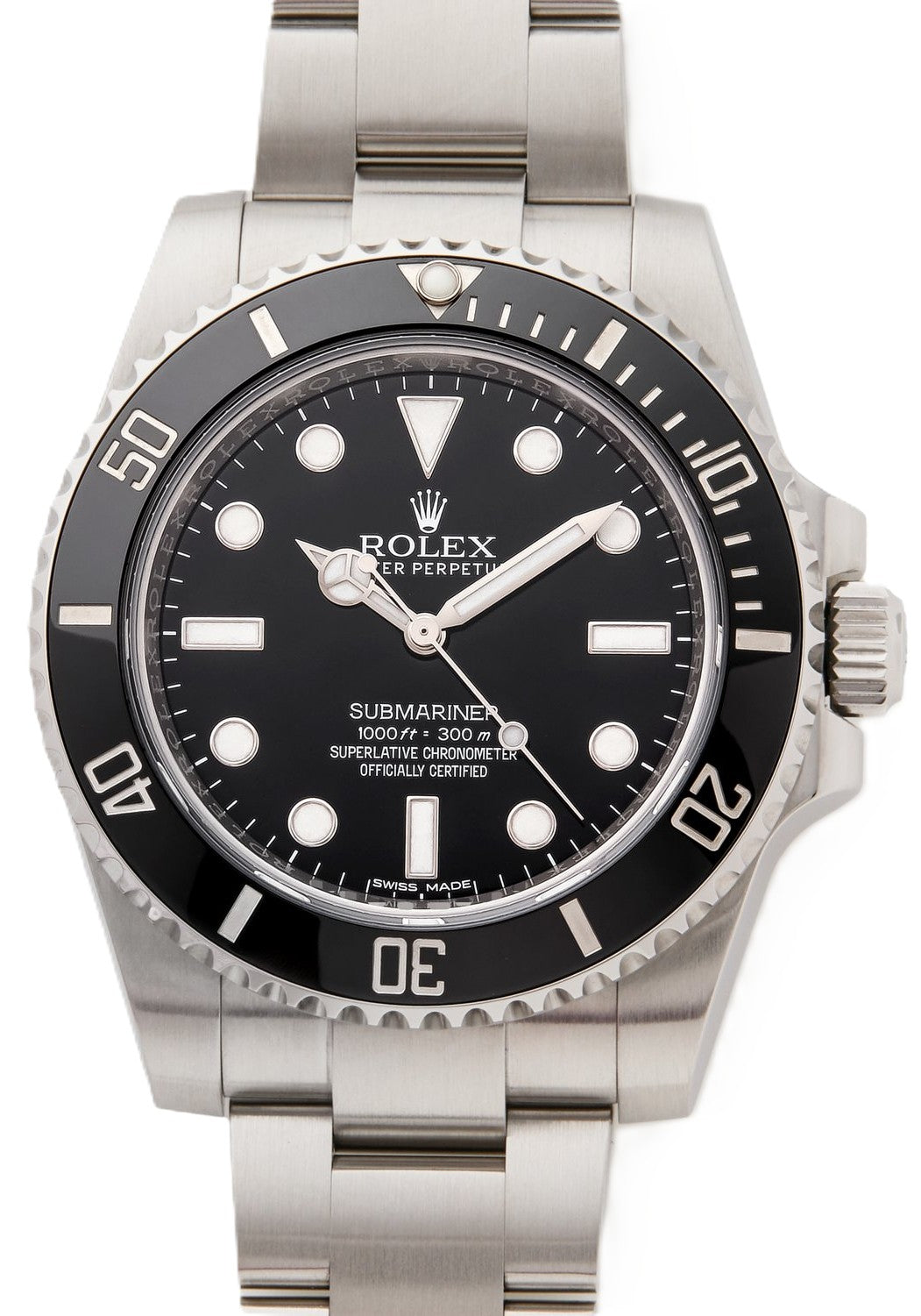 Rolex Submariner No Date 40mm Stainless Steel Black Dial Ref. 114060